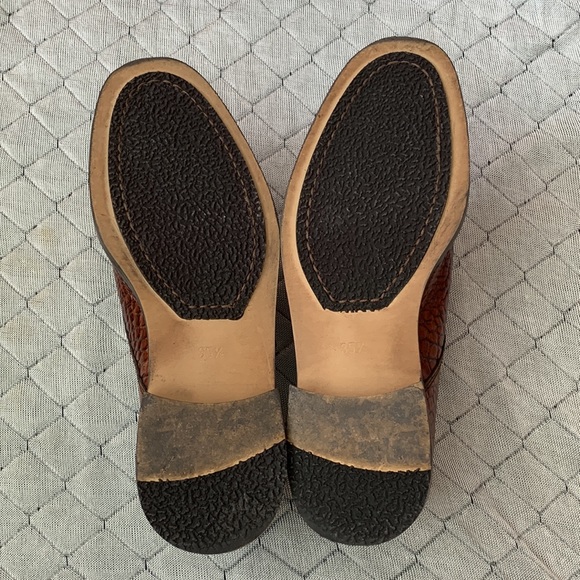 Croco 🐊 Leather Monk Strap Loafers - Picture 7 of 14